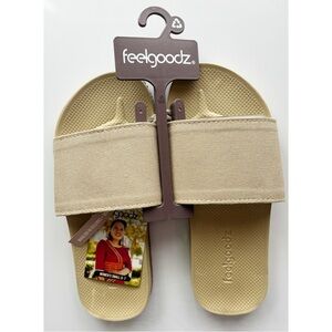 Feelgoodz • NWT Khaki Easy Day Slide On Sandals